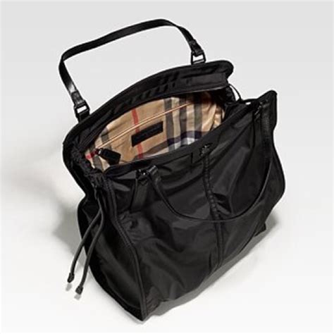 burberry black tote zipper|burberry packable tote.